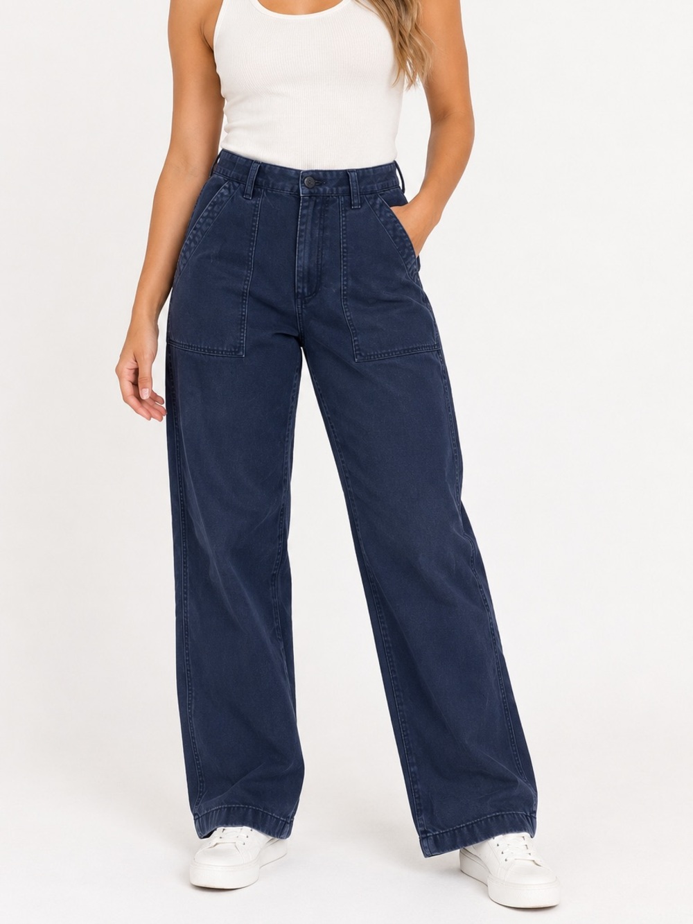 Alex Mill Wide-Leg Utility Pants in Charcoal